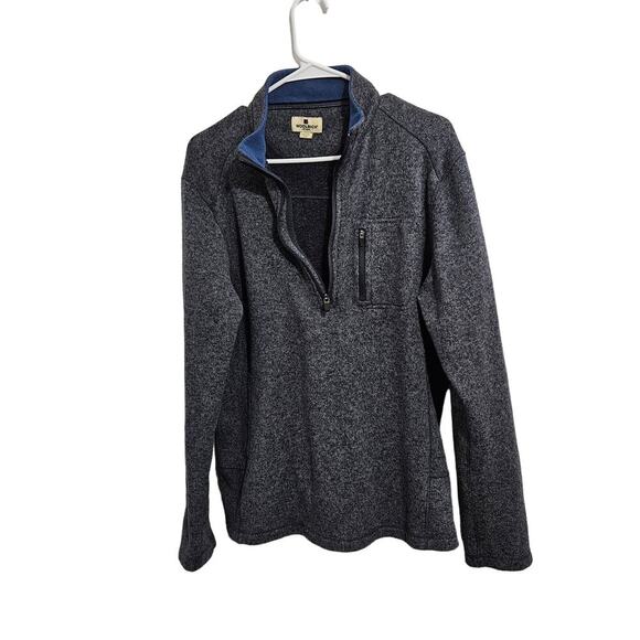 Woolrich Mens Gray Half-Zip Pullover Jacket. Size Large. - Picture 2 of 6